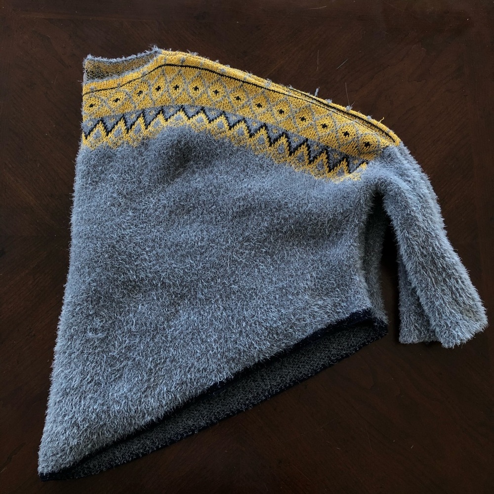 Fuzzy Poncho Sweater
